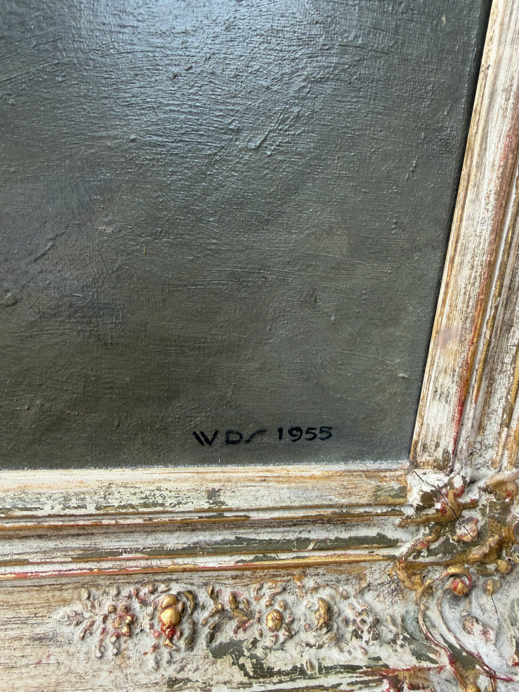 VINTAGE SIGNED OIL PAINTING • DATED 1955 ✨