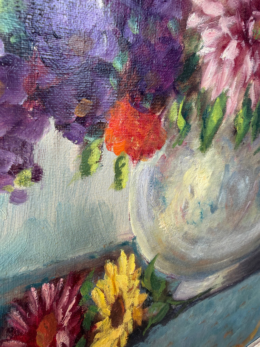 VINTAGE SIGNED OIL PAINTING • DATED 1955 ✨