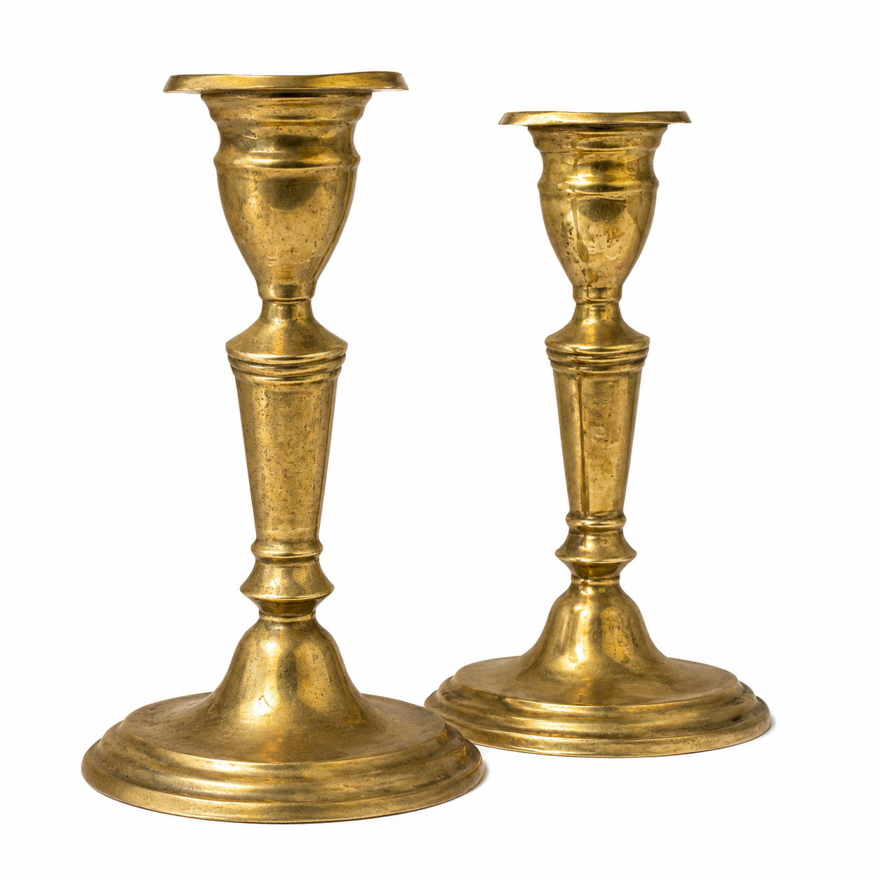 Pair of Vintage Brass Candlesticks | Classic English Style Taper Candle Holders